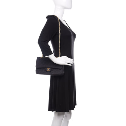 Chanel Jersey Quilted Small Double Flap Black 2 of 15