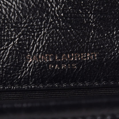 Saint Laurent Crinkled Calfskin Matelasse Monogram Baby Niki Chain Satchel Black 8 of 9