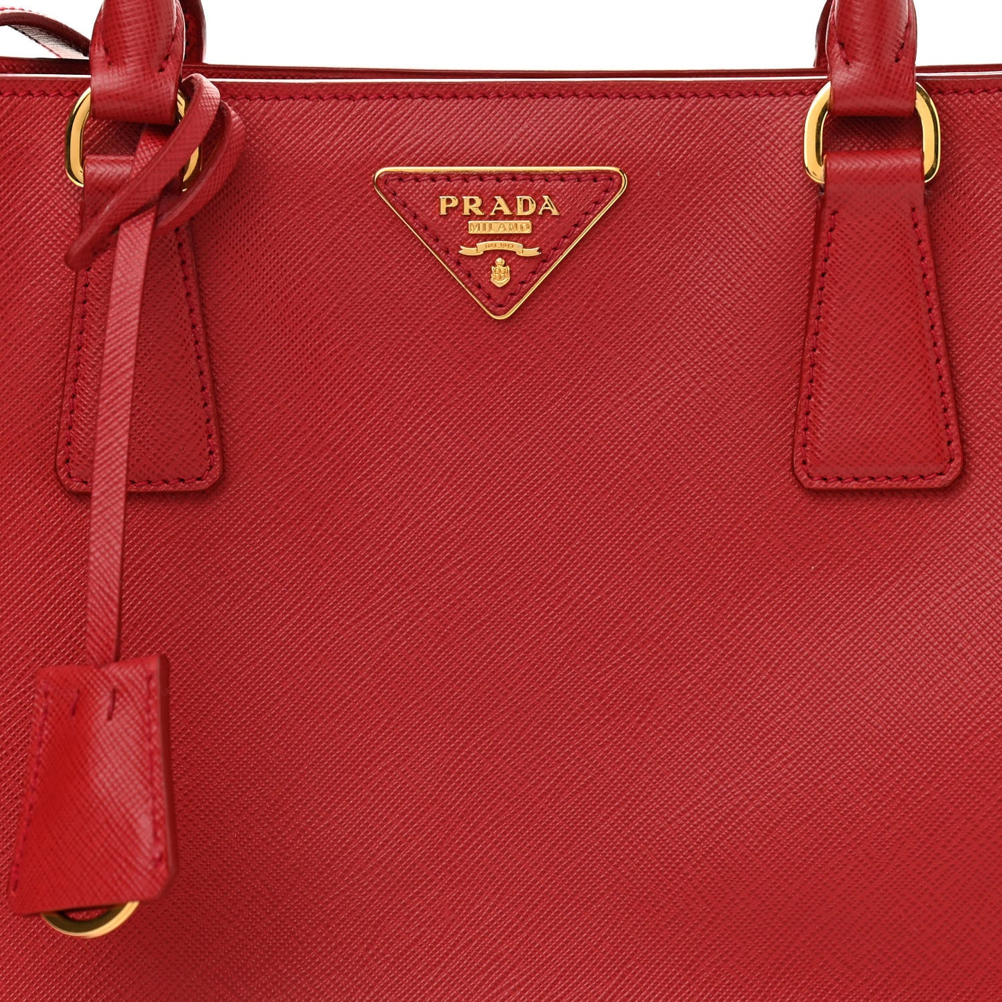 Saffiano Lux Medium Tote Fuoco