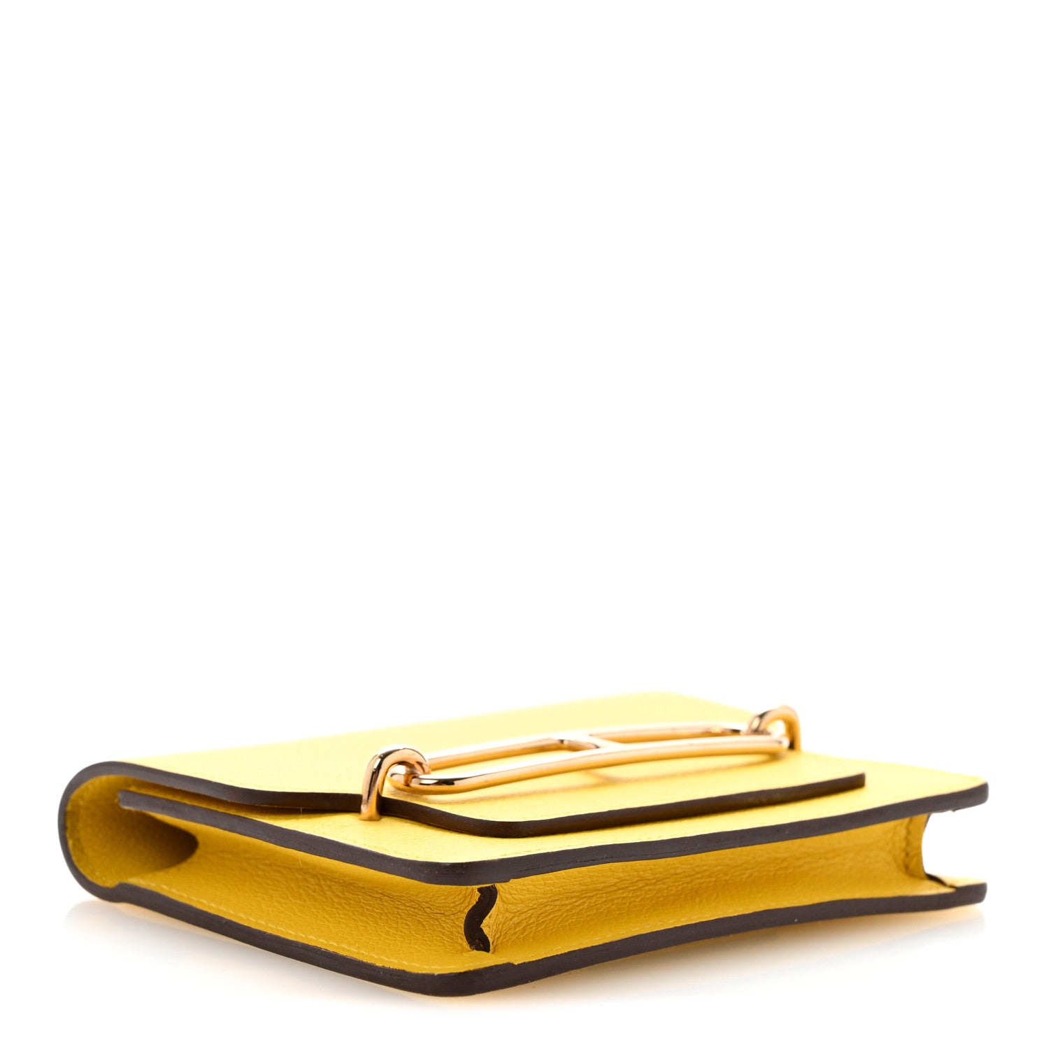 HERMES エルメス　バンドリエール　イエロー Hermes Evercolor Roulis Slim Wallet Jaune De Naples 1889399