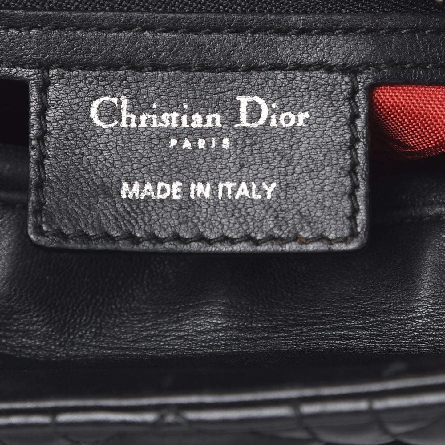 Lambskin Cannage Medium Lady Dior Black