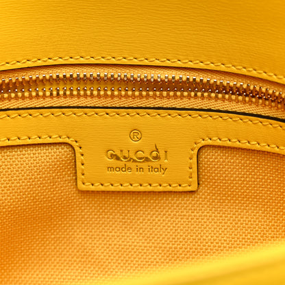 Gucci GG Monogram Textured Dollar Calfskin Small Luce Shoulder Bag Yellow 10 of 21