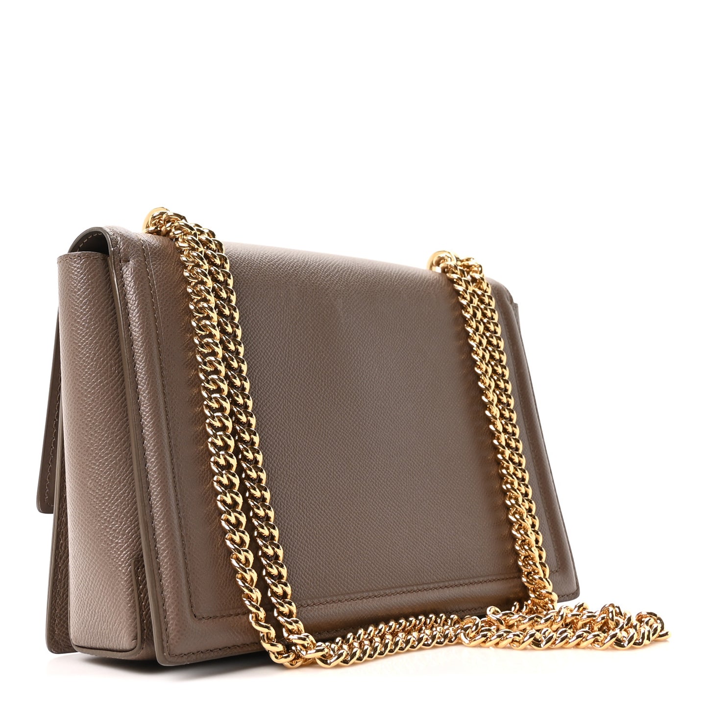 Printed Calfskin Ginny Shoulder Bag Grey