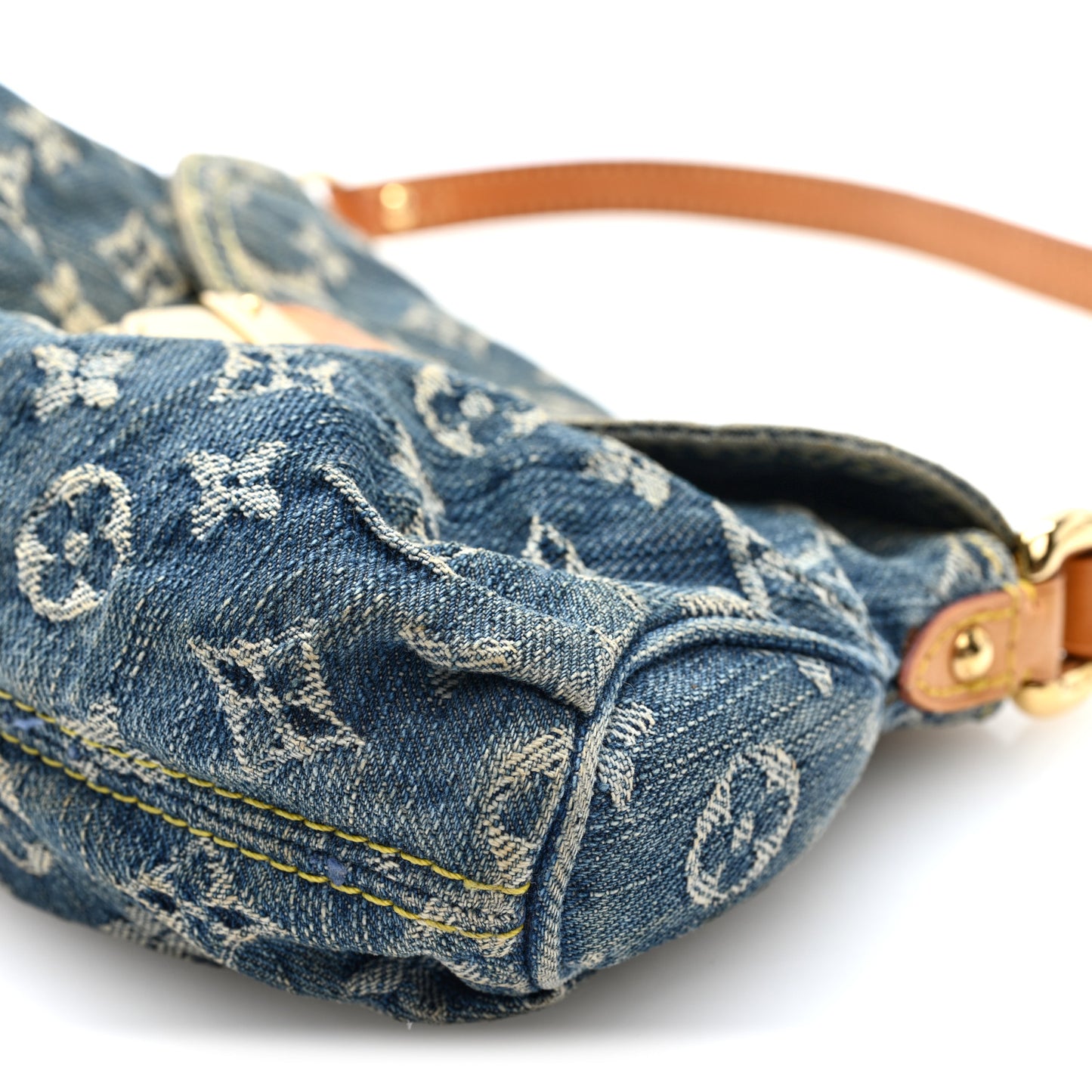 Monogram Denim Mini Pleaty Blue