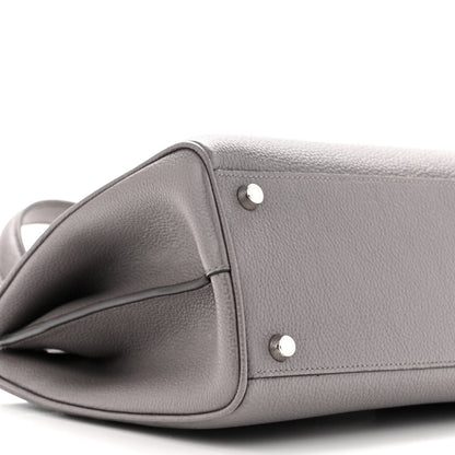 Gucci Grainy Calfskin Small Zumi Top Handle Bag Dusty Grey 9 of 10