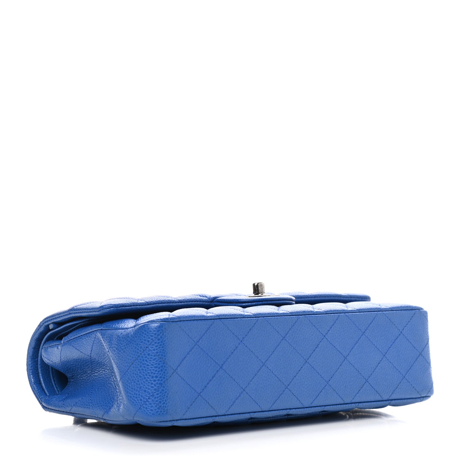 Chanel Caviar Quilted Medium Double Flap Blue 3 of 9