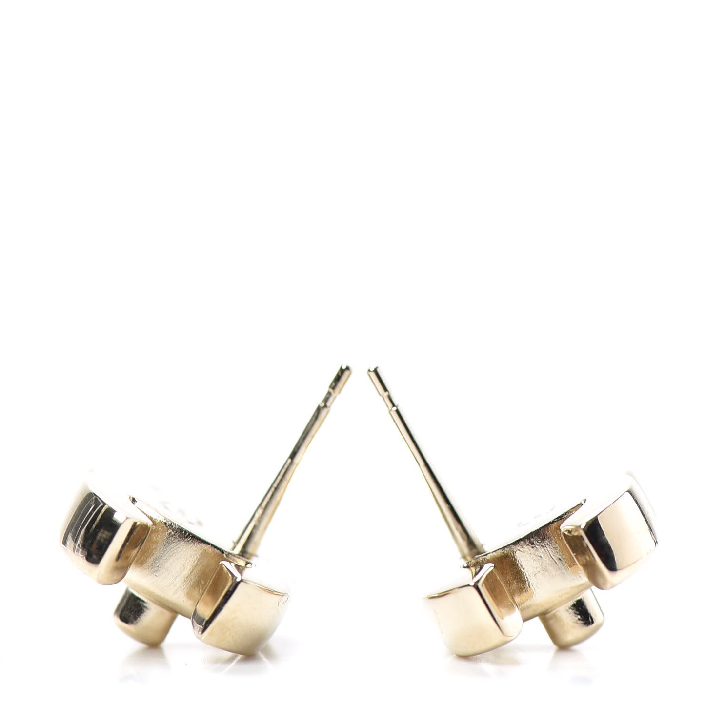 Metal CC Turnlock Earrings Gold