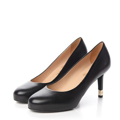 Chanel Lambskin CC Pumps 35 Black 3 of 10