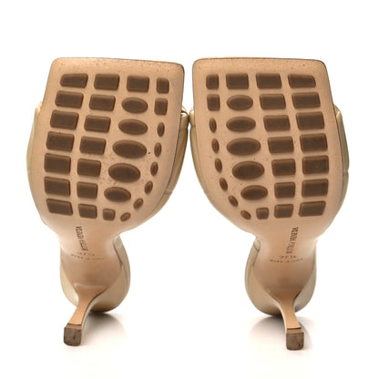 Bottega Veneta Nappa Quilted Rubber Lido Mule Sandals 37.5 Cane Sugar 5 of 8