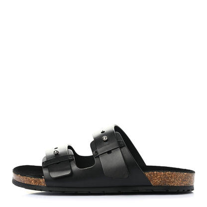 Saint Laurent Calfskin Jimmy Cross Slides 40 Black 1 of 10