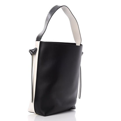 Celine Shiny Smooth Calfskin Small Twisted Cabas White Black 3 of 13