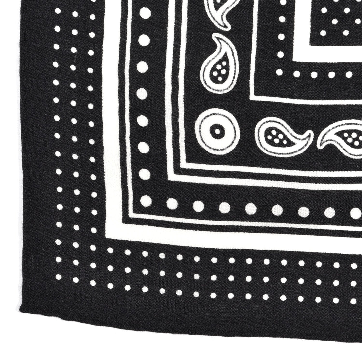 Hermes Cashmere Silk Les Cles Bandana Shawl 140 Black White 2 of 3