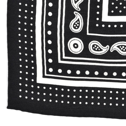 Hermes Cashmere Silk Les Cles Bandana Shawl 140 Black White 2 of 3