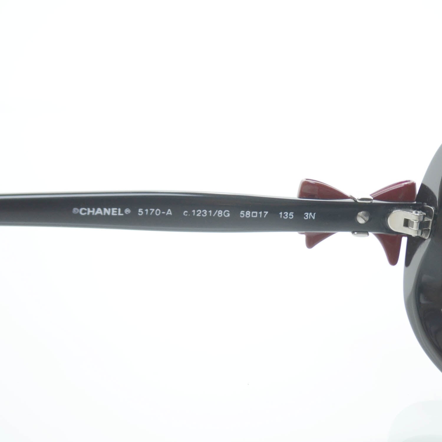 Chanel CC Bow Sunglasses 5170 Black 6 of 10