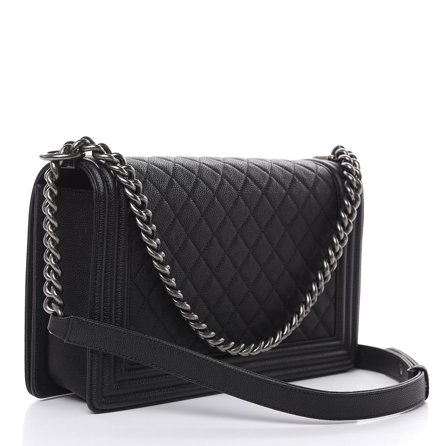 Caviar Quilted New Medium Boy Flap Black