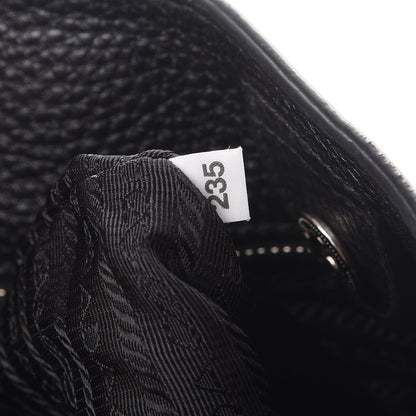 Prada Vitello Daino Side Pocket Tote Nero Black 9 of 9