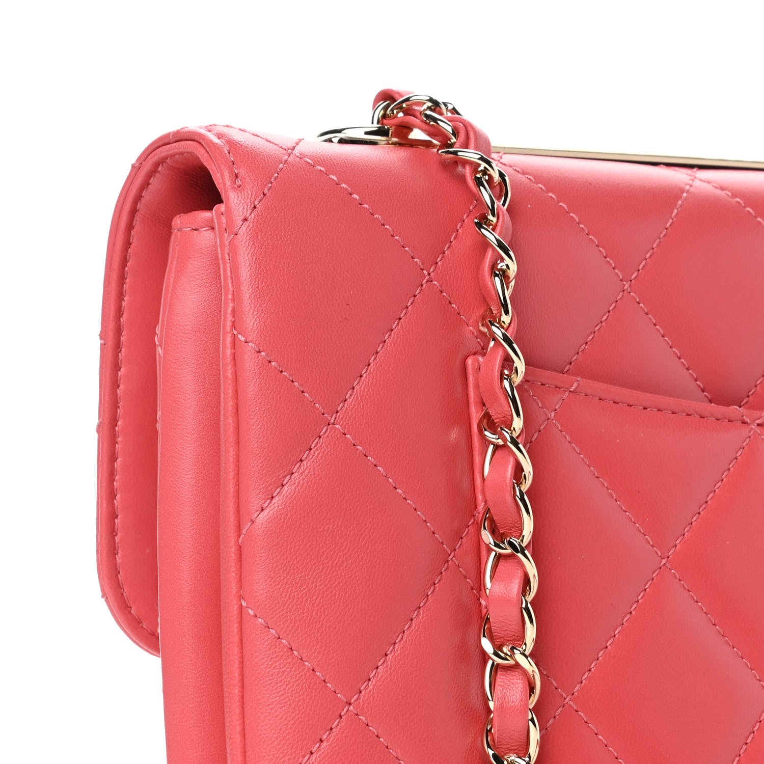 Chanel Lambskin Quilted Medium Trendy CC Flap Coral 4 of 5