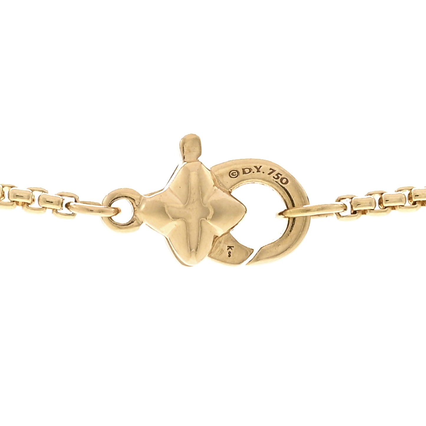 18K Yellow Gold Diamond Station Necklace