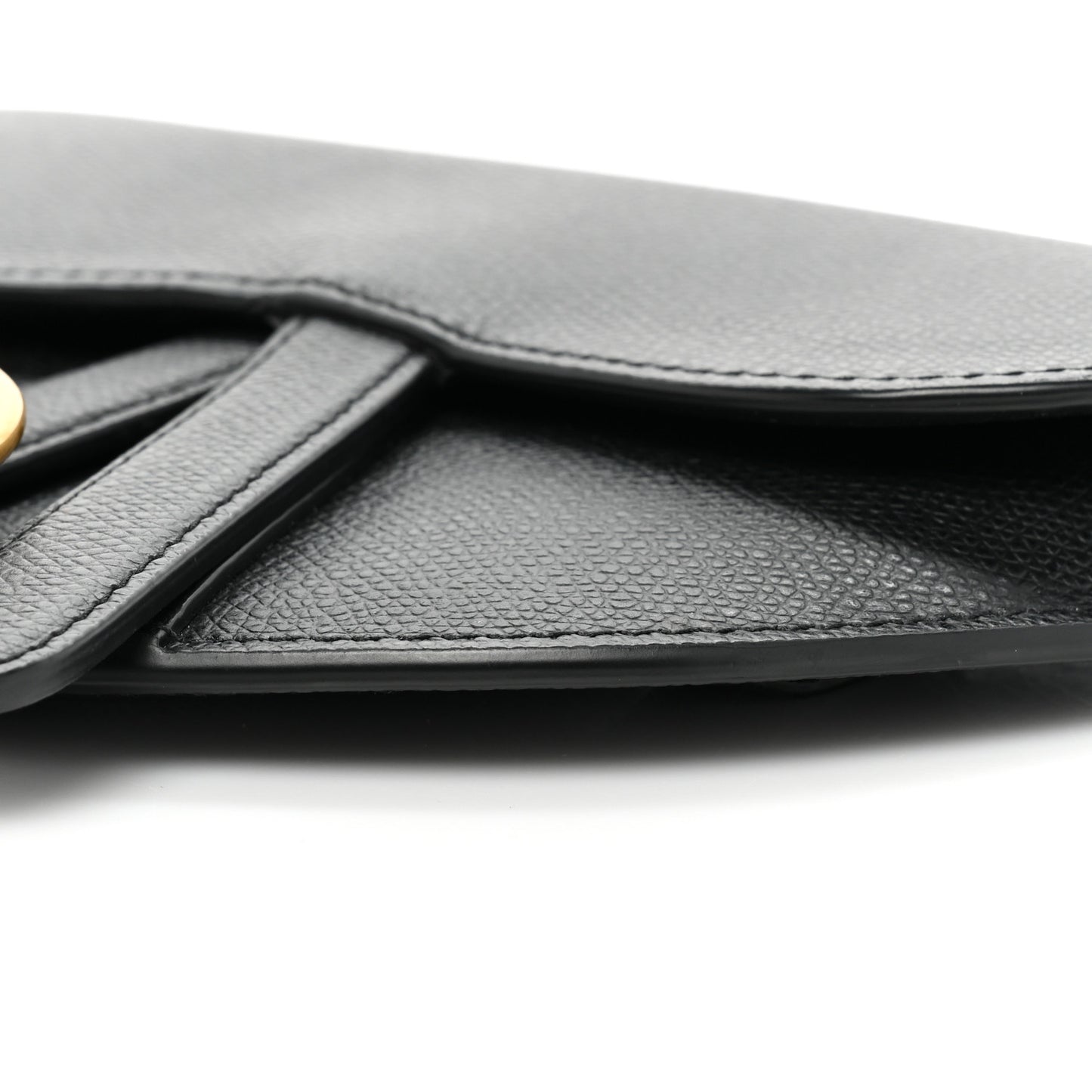 Calfskin Saddle Belt Bag Black