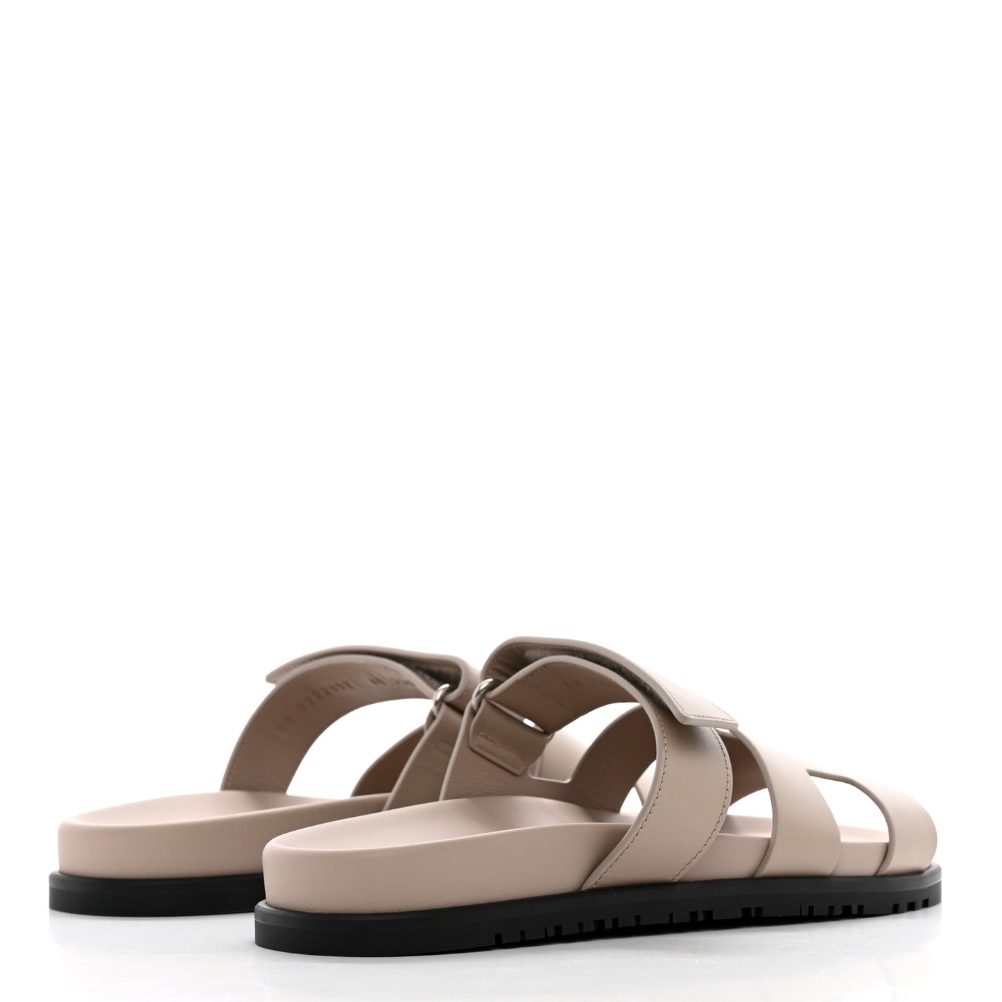 Calfskin Womens Chypre Sandals 40 Beige Mastic