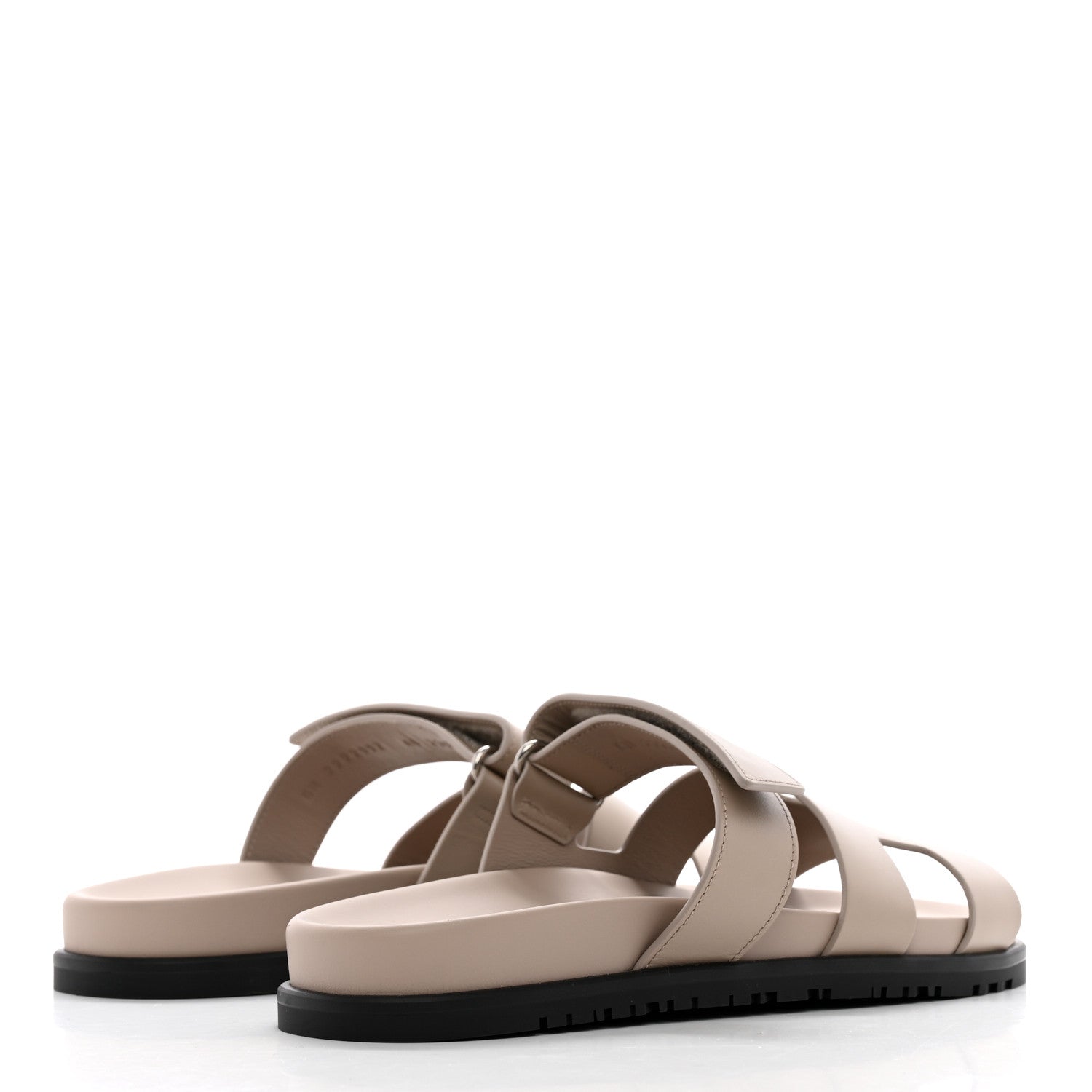 Hermes Calfskin Womens Chypre Sandals 40 Beige Mastic 4 of 8