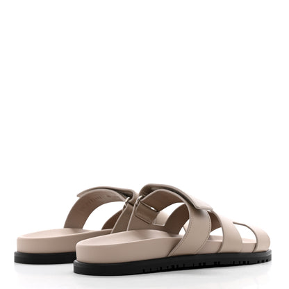 Hermes Calfskin Womens Chypre Sandals 40 Beige Mastic 4 of 8