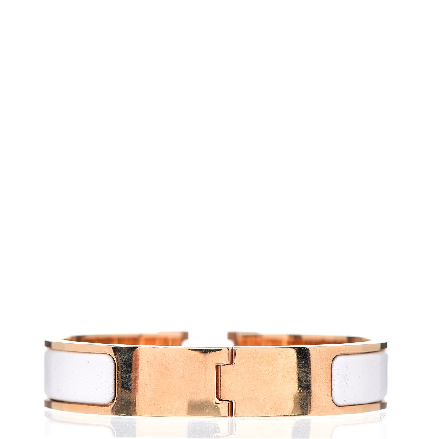 Hermes Enamel Narrow Clic Clac H Bracelet PM White 2 of 3
