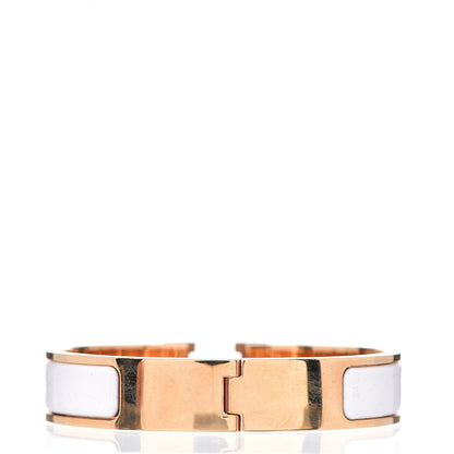 Hermes Enamel Narrow Clic Clac H Bracelet PM White 2 of 3