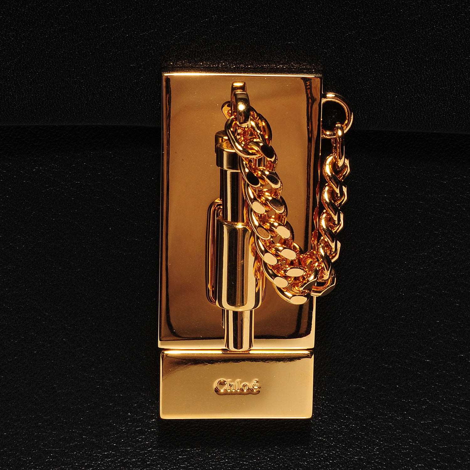 Chloe Calfskin Drew Chain Shoulder Bag Black 8 of 8