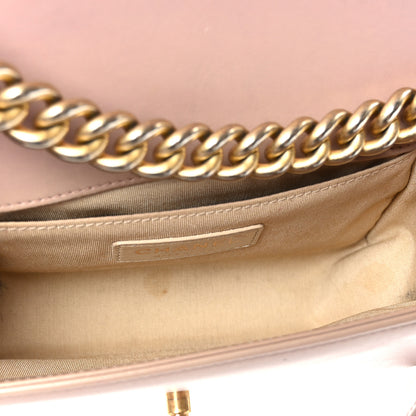 Chanel Lambskin Chevron Chain Stitched Small Boy Flap Nude 5 of 11