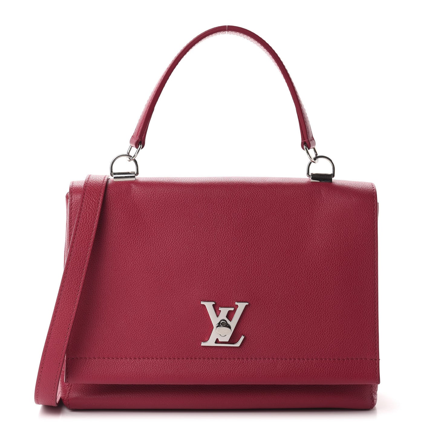 Soft Calfskin Lockme II Top Handle Dahlia