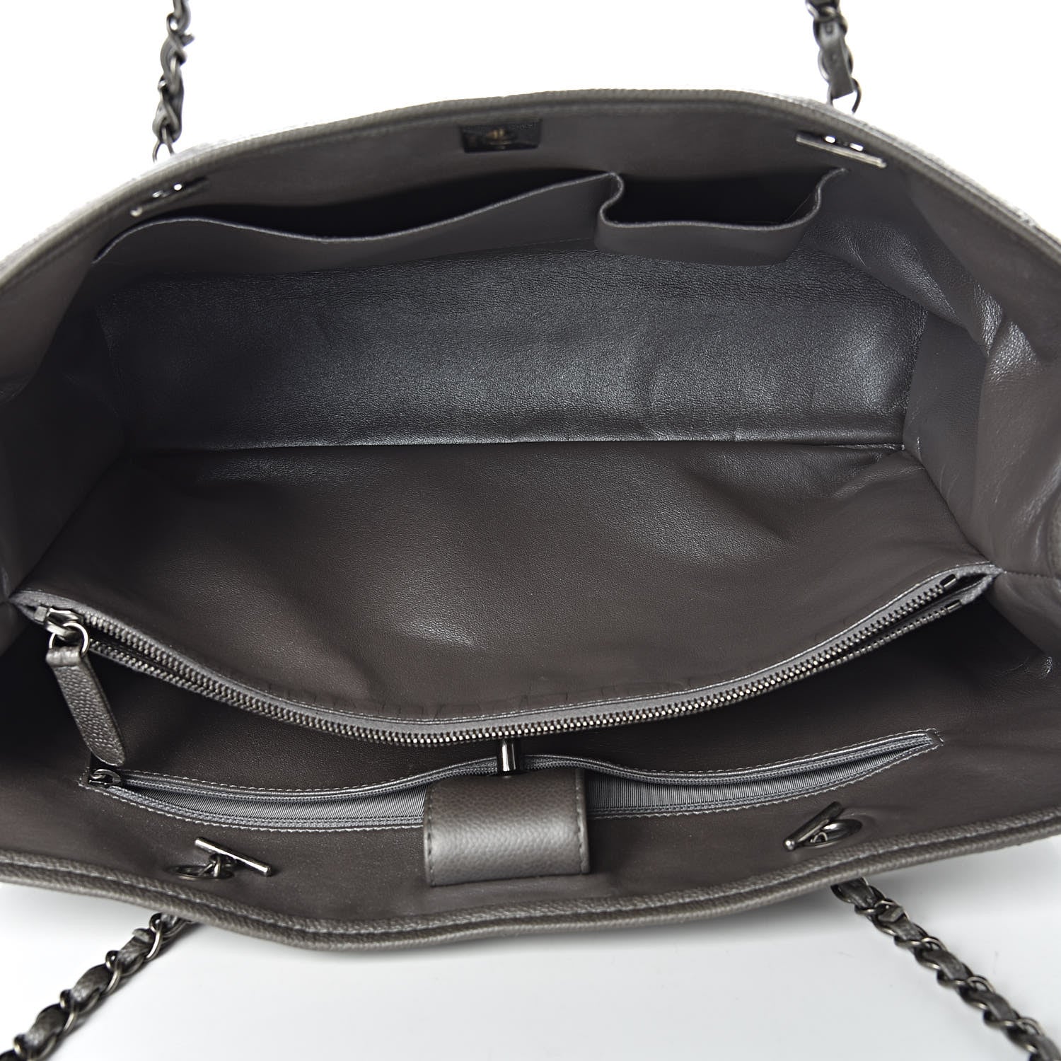 Chanel Metallic Caviar Large Be Caviar Tote Silver 5 of 10