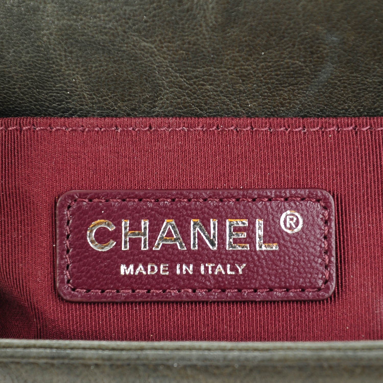 Chanel Crumpled Lambskin Small Studded Boy Flap Dark Gray 6 of 7