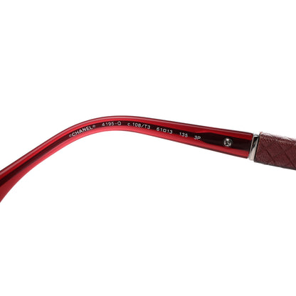 Chanel Lambskin Quilted CC Aviator Sunglasses 4195-Q Burgundy 5 of 8