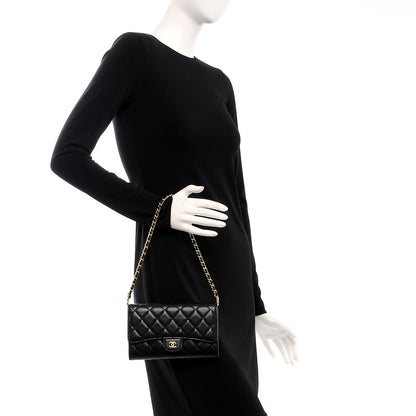 Chanel Caviar Quilted Wallet on Removable Chain Black 2 of 15