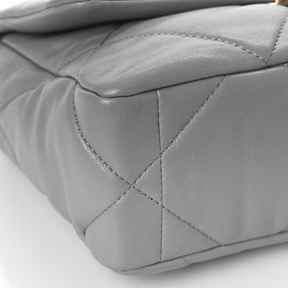 Chanel Lambskin Quilted Medium Chanel 19 Flap Grey 7 of 8