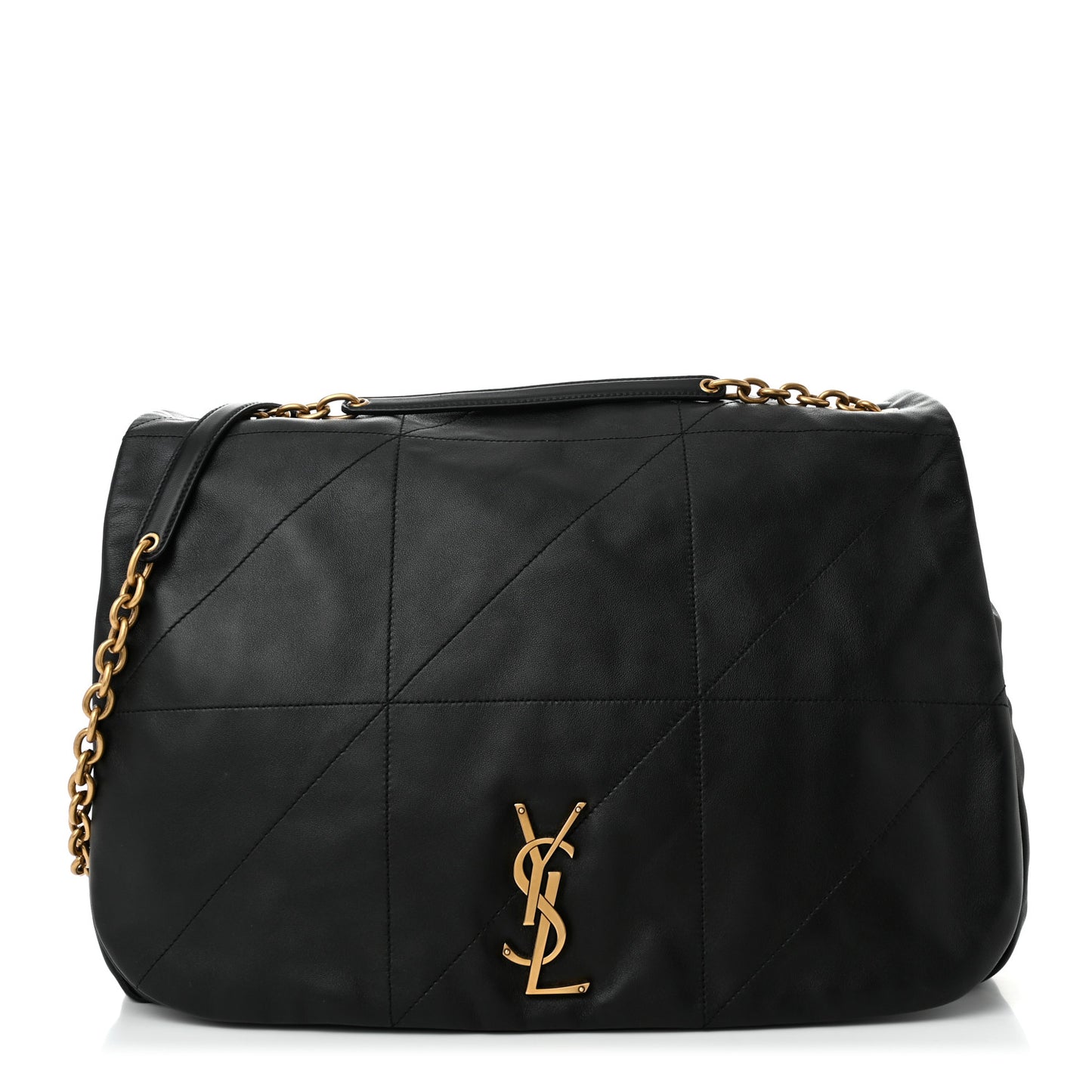 Lambskin Matelasse Monogram Large Jamie 4.3 Black