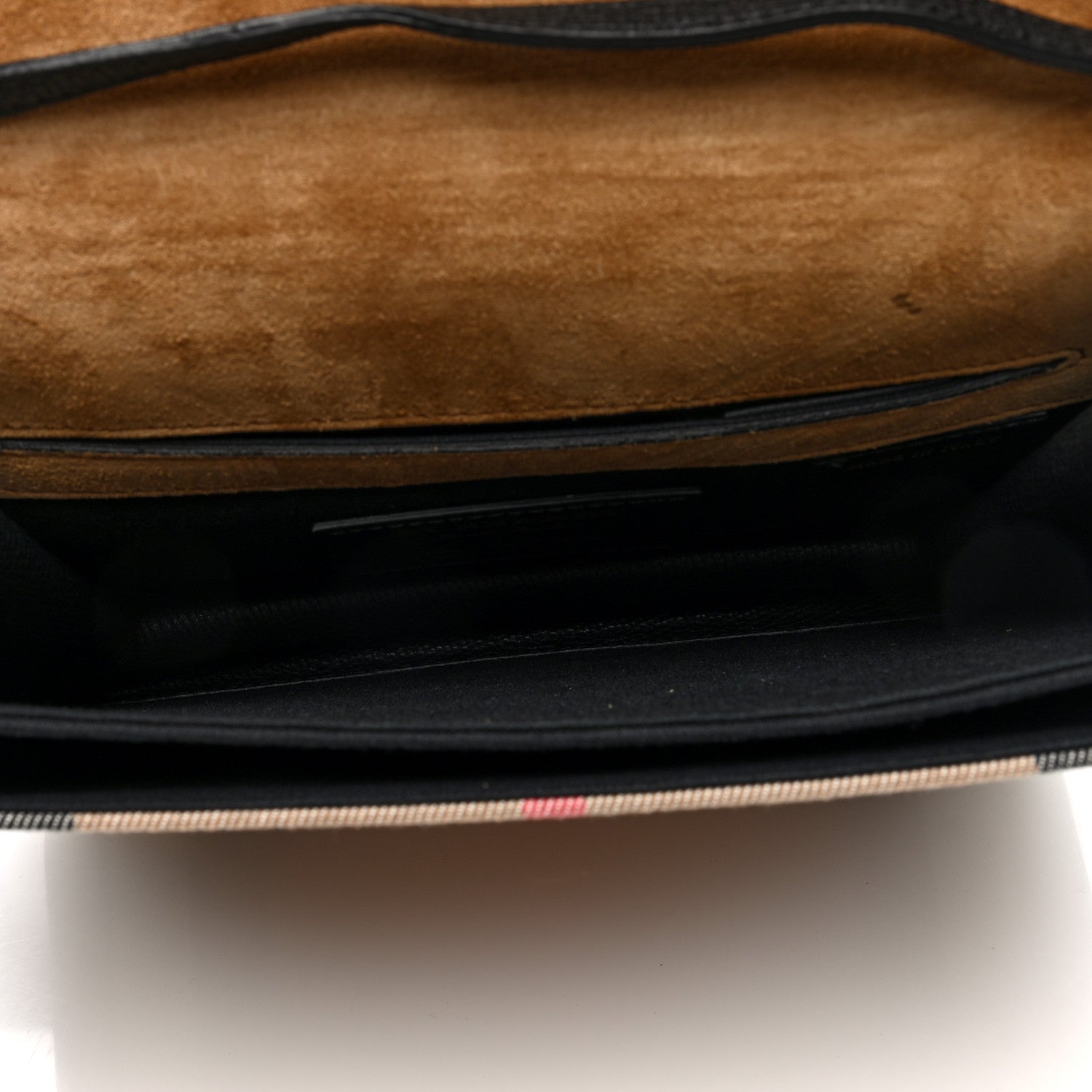 Burberry Derby Calfskin House Check Small Macken Crossbody Bag Black 5 of 10