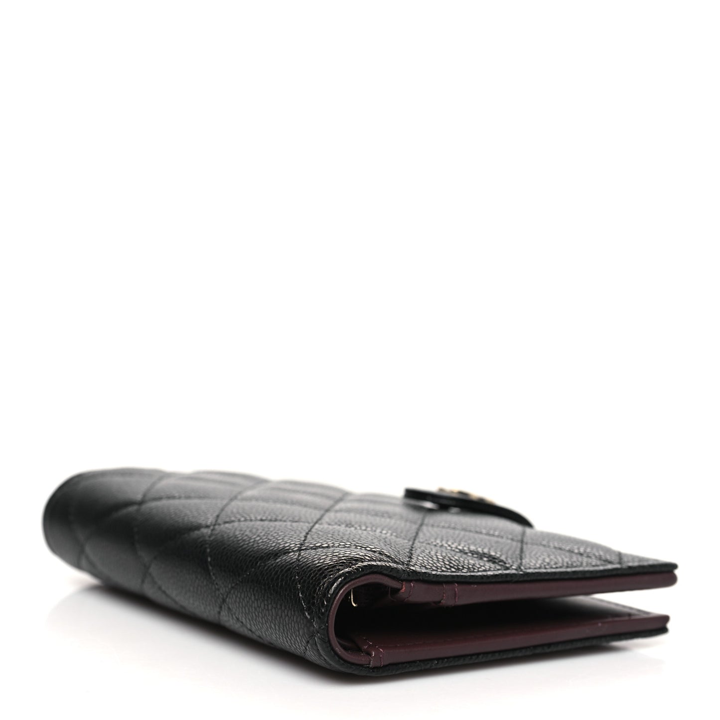 Caviar Quilted Passport Holder Black