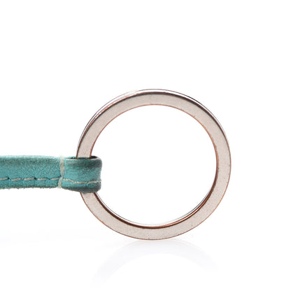 Hermes Lambskin Tri-Color Carmen Tassel Key Holder Bleu Lagoon Bleu Izmir Bleu De Malte 3 of 4