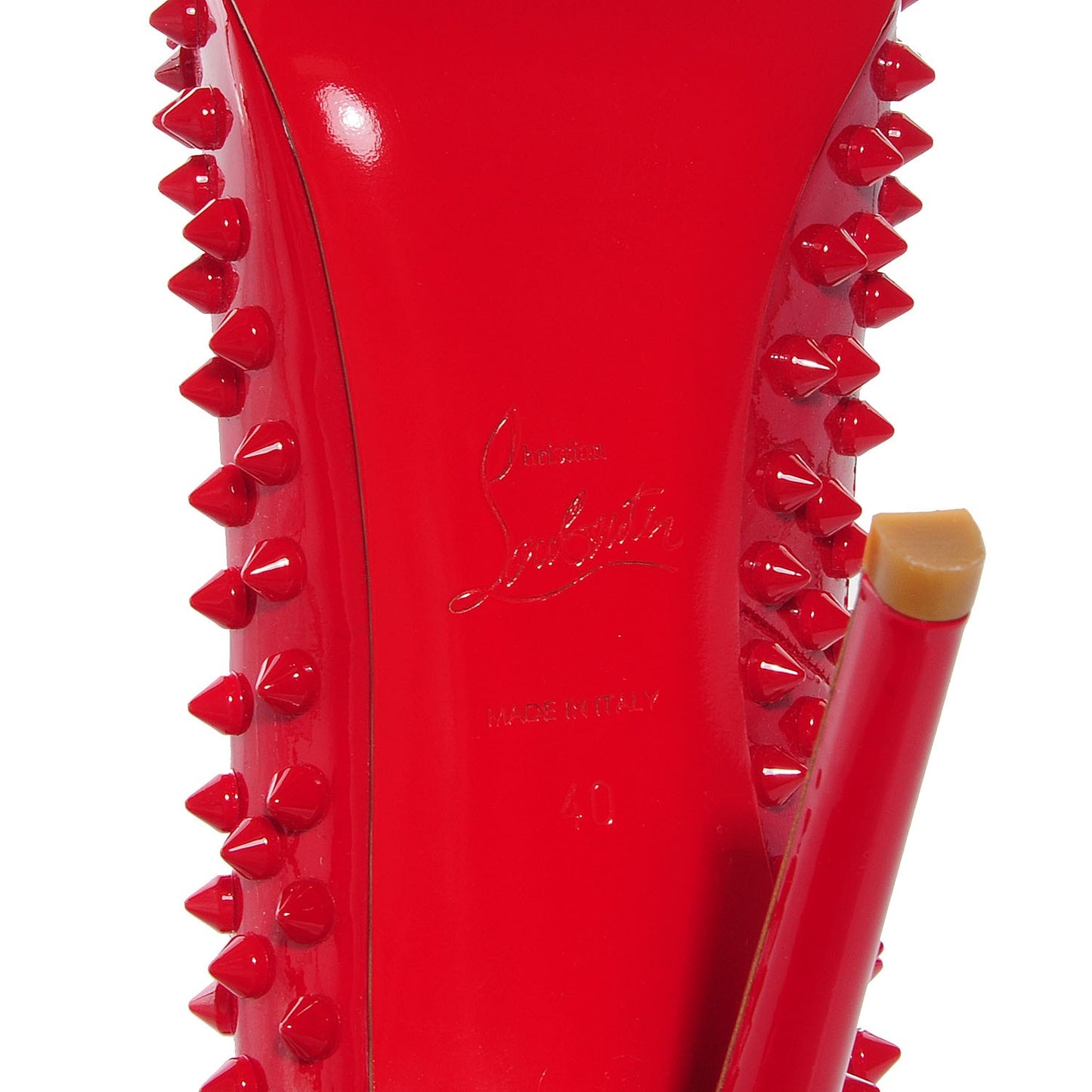 Patent Pigalle Spikes 120 Pumps Red