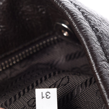 Prada Cervo Lux Chain Shoulder Bag Ebano 8 of 8