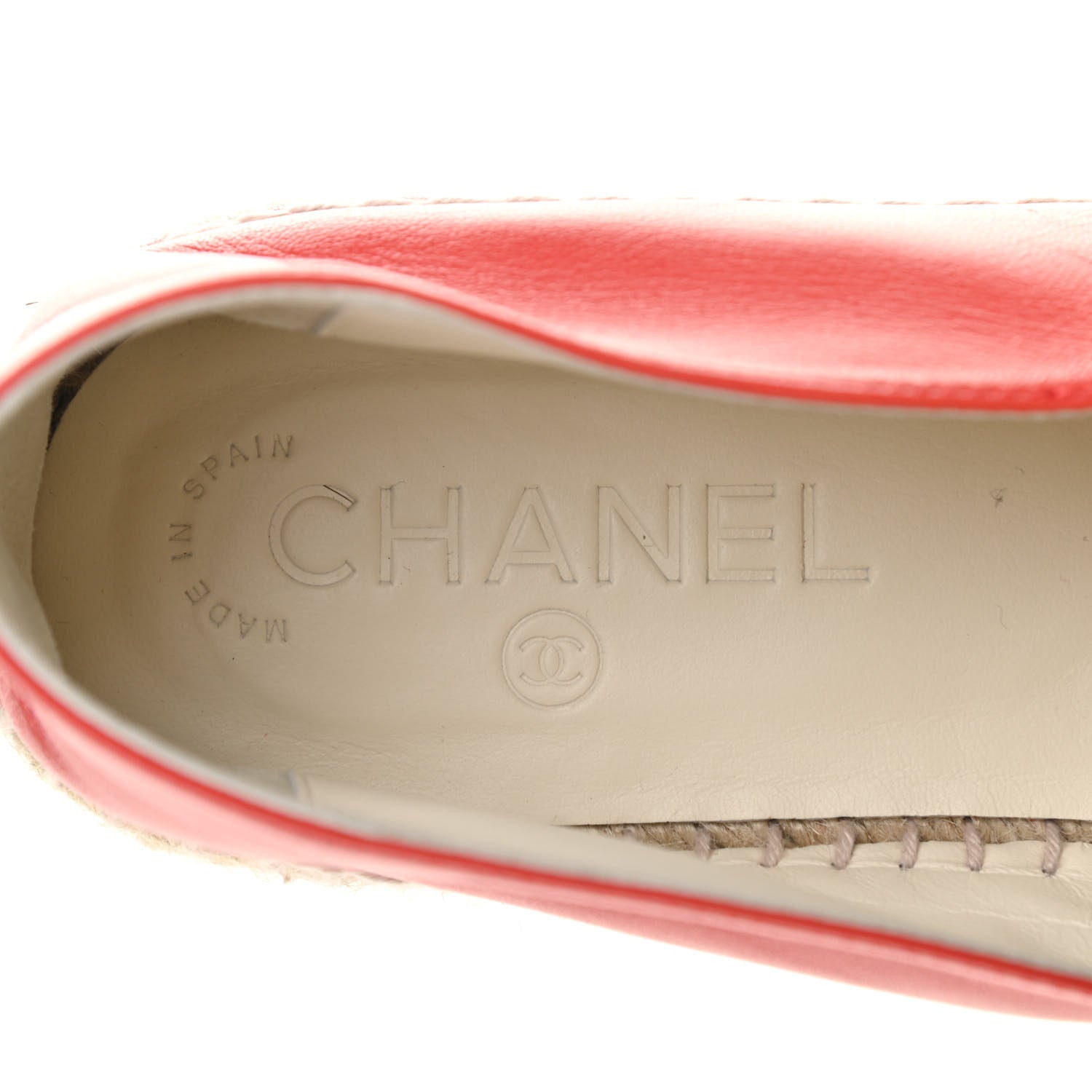 Chanel Lambskin CC Espadrilles 40 Red 6 of 8
