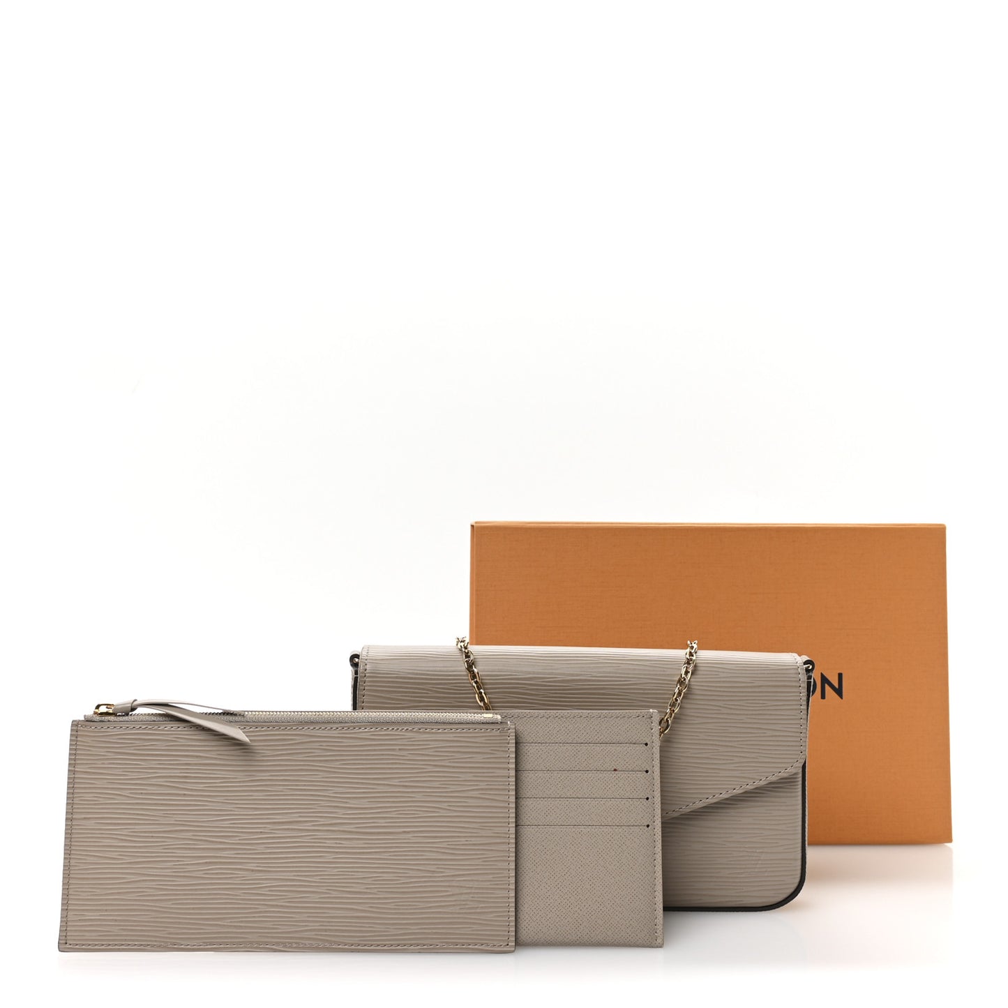 Epi Felicie Pochette Chain Wallet Galet