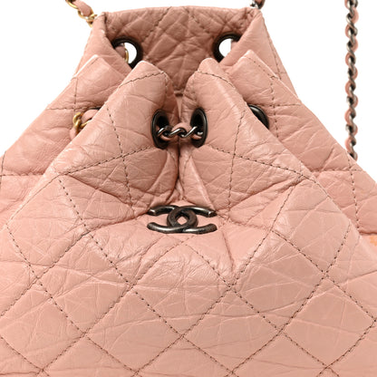Chanel Aged Calfskin Quilted Small Gabrielle Backpack Pink 8 of 12