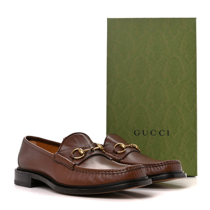 Gucci Goatskin Mens Horsebit Loafers 11 Brown Sugar 10 of 10