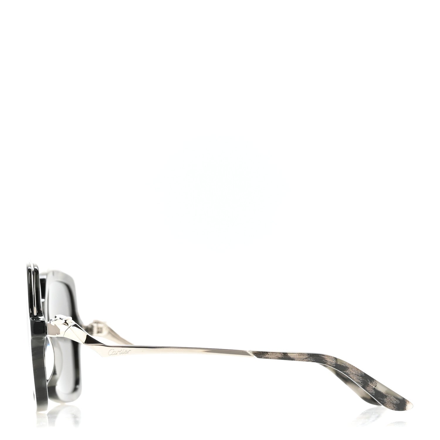 Cartier Metal Panthère de Cartier Square Sunglasses Grey 3 of 9