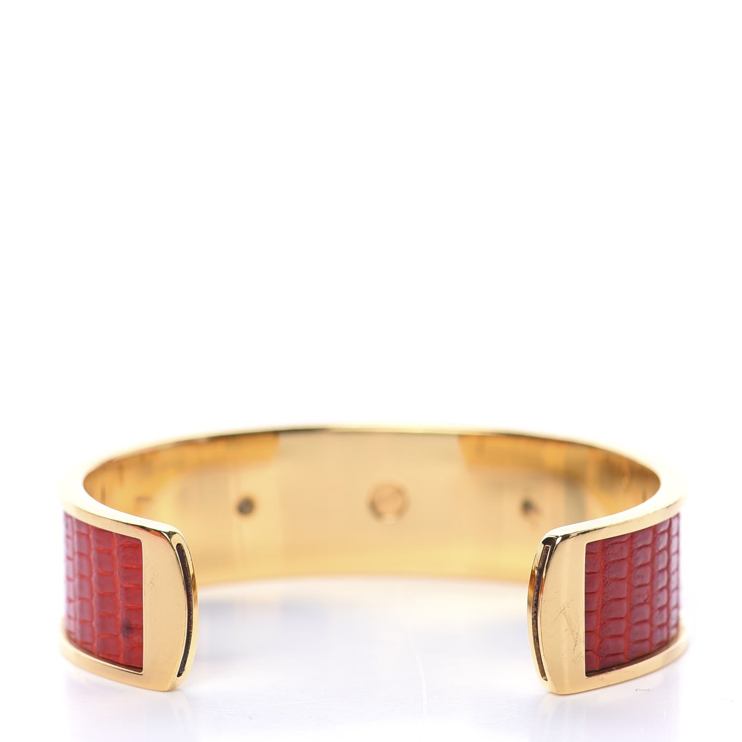 Hermes Lizard Kelly Cuff Rouge 3 of 5