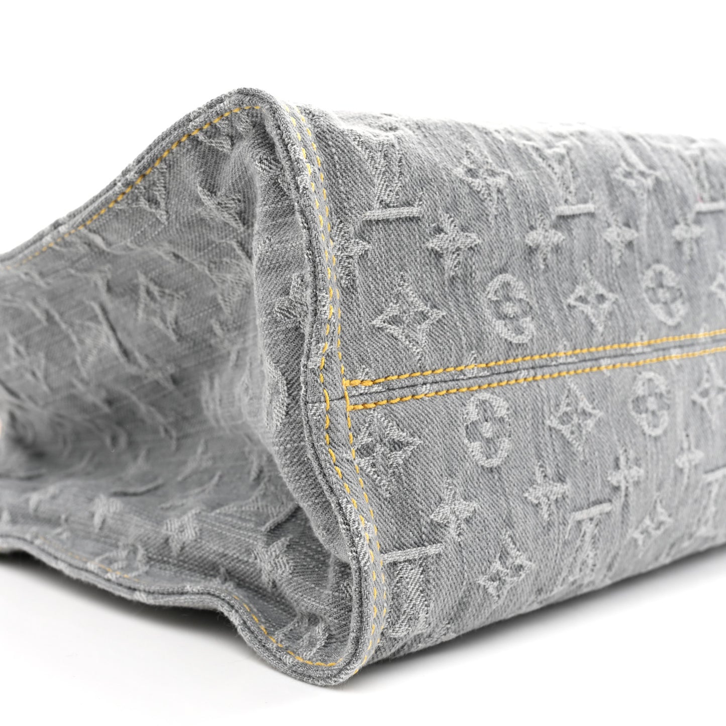 Monogram Denim Onthego MM Washed Gray