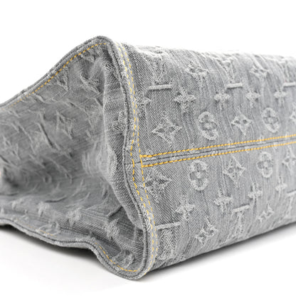 Louis Vuitton Monogram Denim Onthego MM Washed Gray 8 of 10